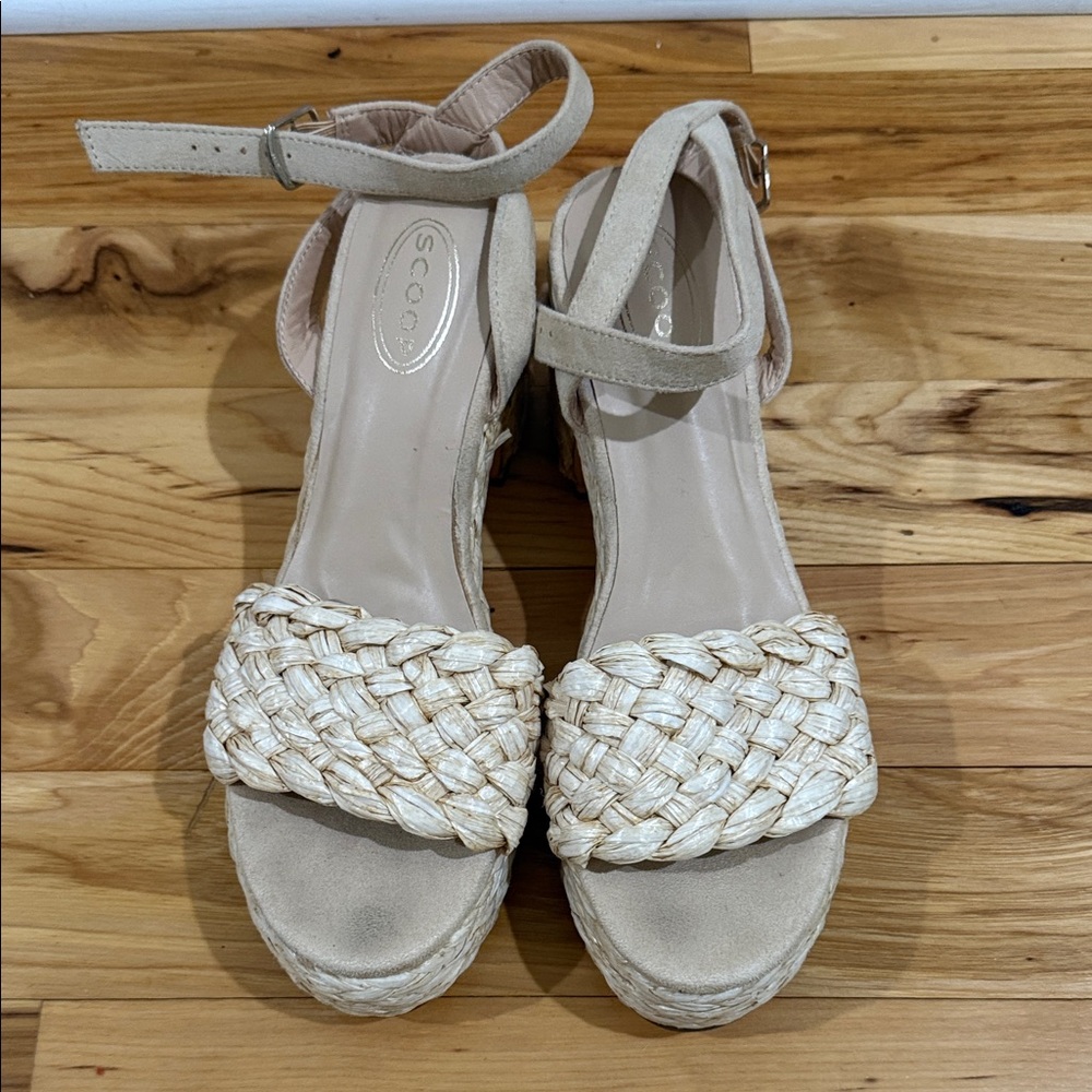 Braided Espadrille Wedge Sandals - Cream - Women's